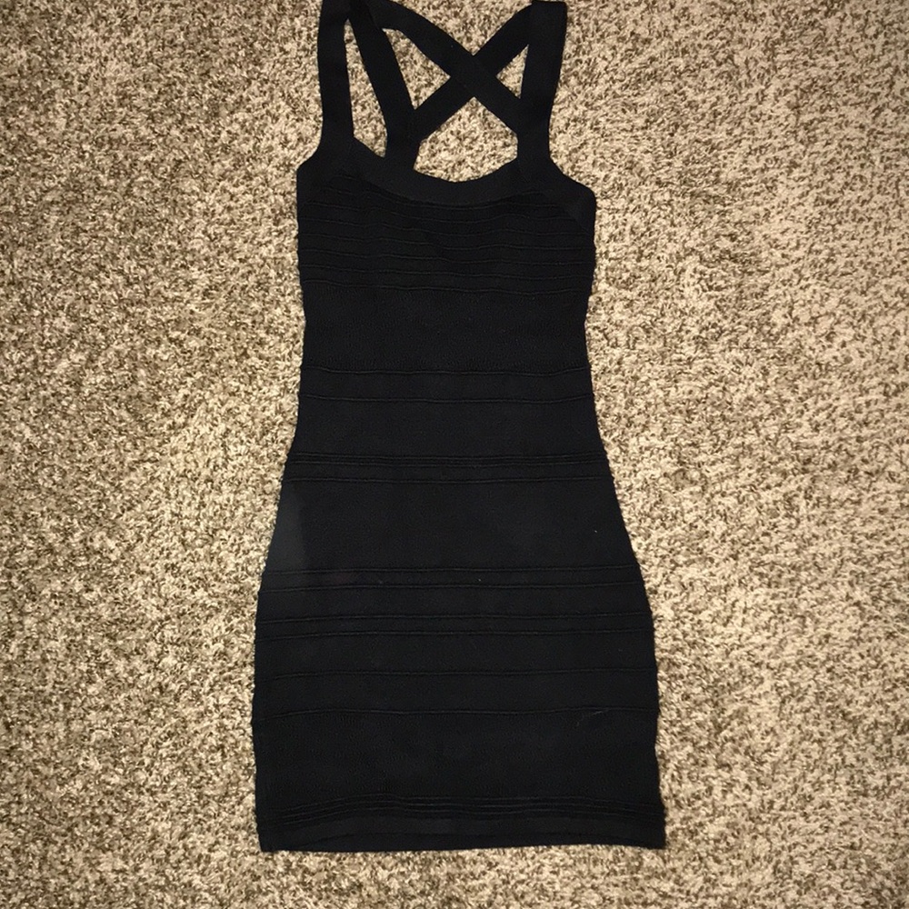 Black bandage dress